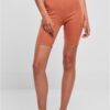 Women's high-waisted terracotta shorts