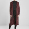 Women's hooded sweater made of soft feathers - burgundy