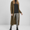Women's hooded sweater made of soft feathers - olive