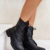 Women's insulated ankle boots eco leather black Ellittia