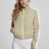 Women's jacket with short pipes made of concrete/electric lime