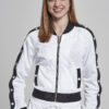 Women's jacket with wht/blk/wht button closure