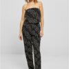 Women's jumpsuit in viscose Bandeau blackflower