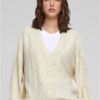 Women's knitted cardigan light beige