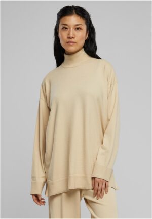 Women's knitted sweater made of eco-viscose with wet sand