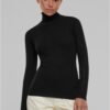 Women's knitted turtleneck black