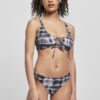 Women's lace-up bikini black/white
