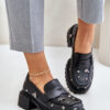 Women's leather half-boots with D&A decorations black
