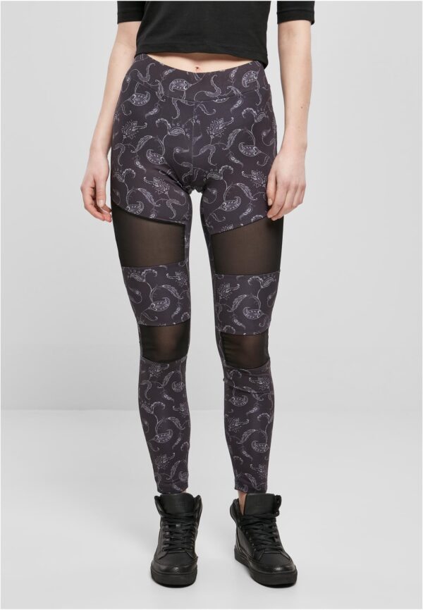 Women's leggings Tech Mesh AOP blackpaisley