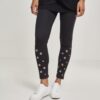 Women's leggings with eyelet black