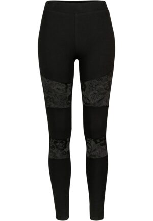 Women's leggings with laces black