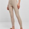 Women's leggings with ribbed knit lighttaupe