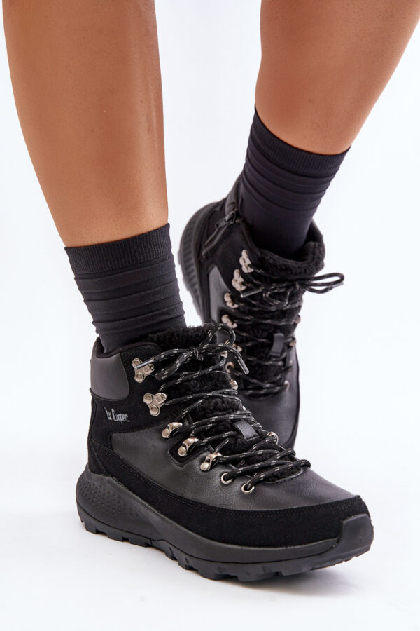 Women's lightweight trapper shoes with zip Lee Cooper black