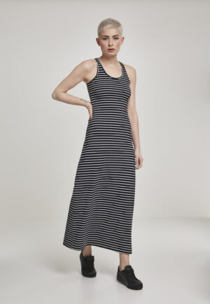 Women's long dress Racer Back Black/white