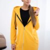 Women's long hoodie Kesi - mustard