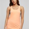 Women's loose neon tank top in neon-orange color
