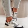 Women's low sneakers made of eco leather Big Star white-gray