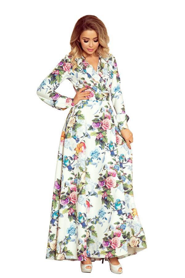 Women's maxi dress with ruffle Numoco