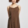 Women's mini dress Vicose brown