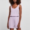 Women's modal short sleeve lila jumpsuit