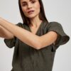 Women's neckline blouse MOODO - olive green