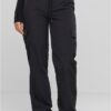 Women's nylon cargo pants black