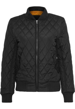 Women's nylon jacket Diamond Quilt black