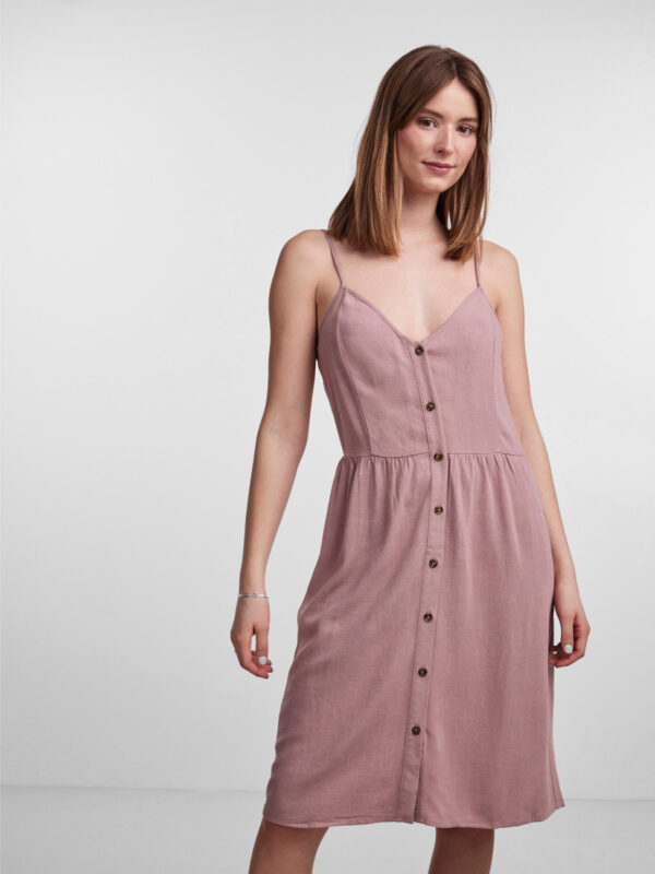 Women's old pink dress with linen blended Pieces Vinsty