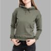 Women's olive hooded