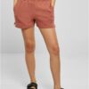 Women's organic terracotta terry shorts