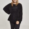 Women's oversize chenille sweater black