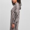 Women's oversized dress with tie and hood black/asphalt