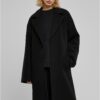 Women's oversized long coat black