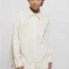 Women's oversized sand twill shirt