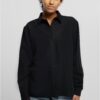 Women's oversized twill shirt black