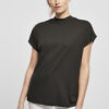 Women's oversized viscose T-shirt with black sleeve