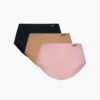 Women's panties ATLANTIC Maxi 3Pack - light pink/dark beige/dark blue