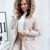 Women's parka jacket SNOWFALL beige Dstreet