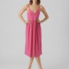 Women's pink patterned dress VERO MODA Camil - Women