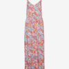 Women's pink patterned maxi dress VERO MODA Ussi - Women