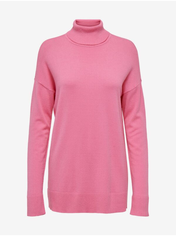 Women's pink turtleneck ONLY Ibi - Women