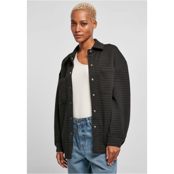 Women's quilted sweatshirt black