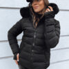 Women's quilted winter jacket VERSES black Dstreet