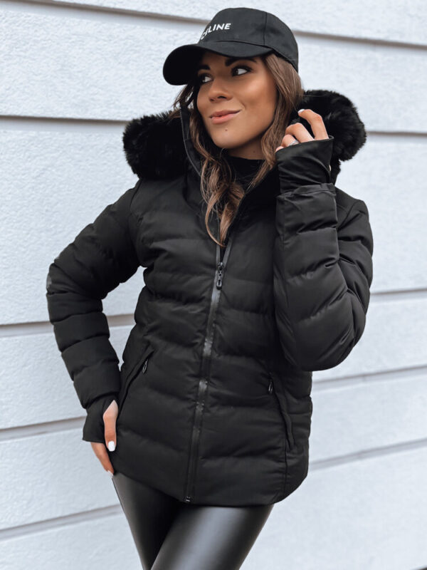 Women's quilted winter jacket VERSES black Dstreet