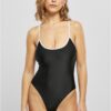 Women's recycled retro swimsuit black/white