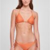 Women's recycled triangle bikini vintageorange