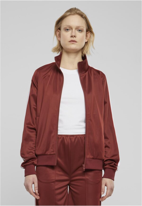 Women's retro running jacket dark rust