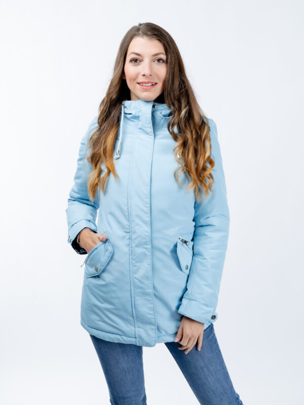 Women's reversible parka GLANO - light/dark blue