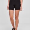 Women's ribbed knit shorts black