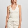 Women's ribbed knit whitesand